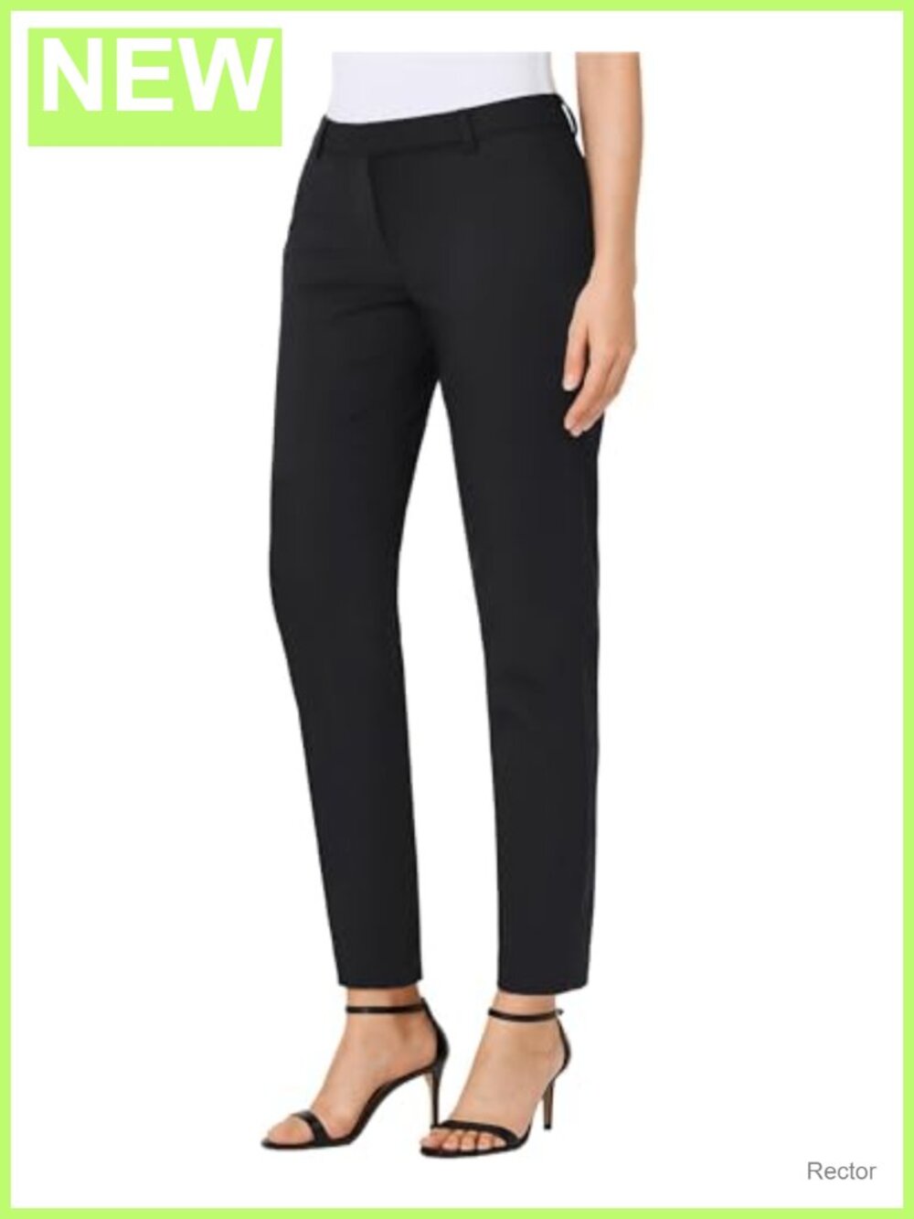 Stretchy High Waist Straight Leg Dress Pants Business Casual with Pockets